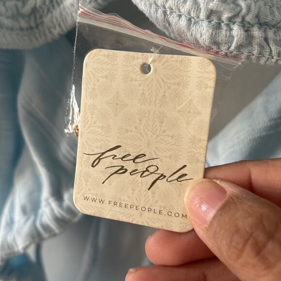 Free People Extra Dose Midi Dress Size Blue Size Medium Brand New With … - Picture 9 of 14